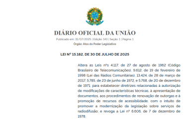 Publicada lei que simplifica os servi&ccedil;os de radiodifus&atilde;o